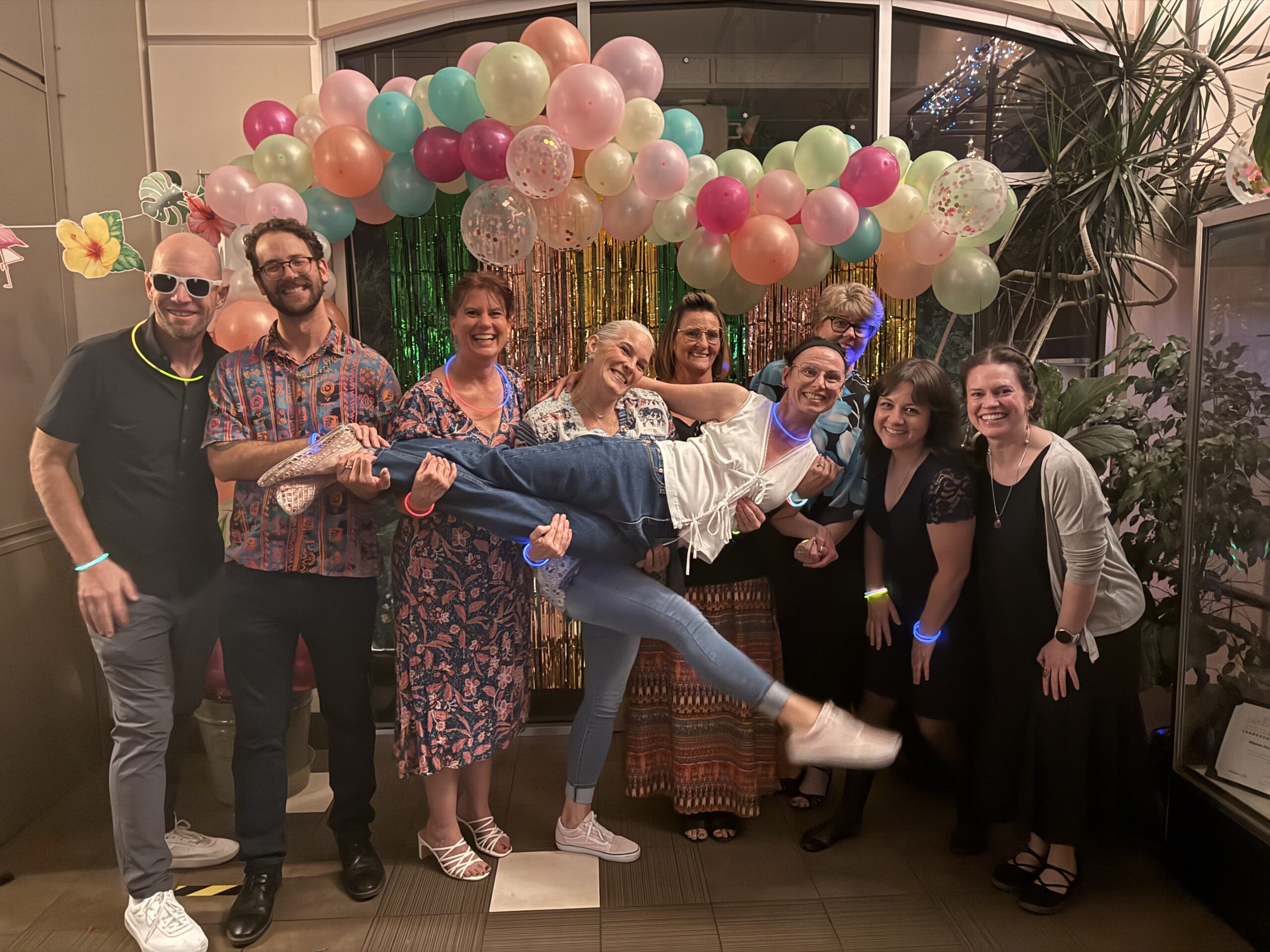 Staff having fun at the Homecoming Dance